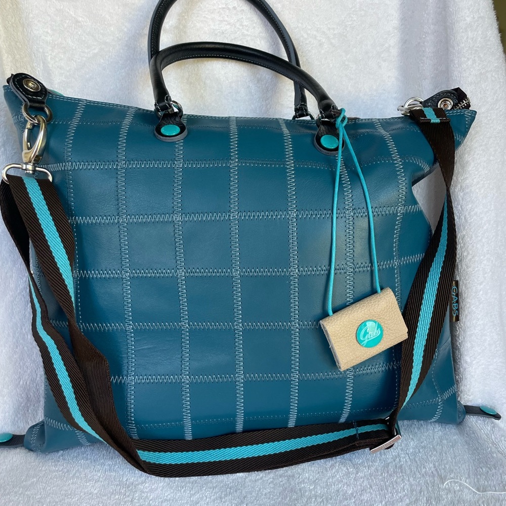 GABS G43 BORSA LEATHER PATCHWORK CONVERTIBLE CROS… - image 13